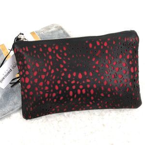 Roberto Pancani Laser Cut Leather Tassel Envelope Clutch Purse Made In Italy NWT